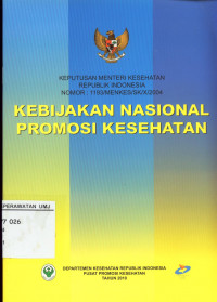 Kebijakan Nasional Promosi Kesehatan